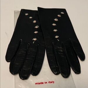 🧤 New Vintage Italian Leather Gloves – Made in Italy – Petite Size